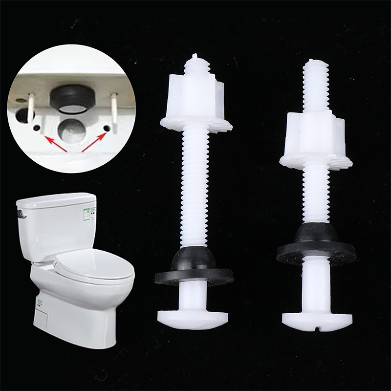Home Bathroom Fittings - 2-teiliges Set aus Kunststoff-Reparaturschrauben für Toilettensitzscharniere