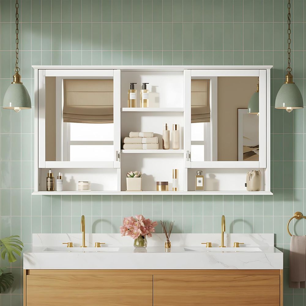 Home Bathroom Shelf - 55 x 28 Zoll großer Badezimmer-Medizinschrank