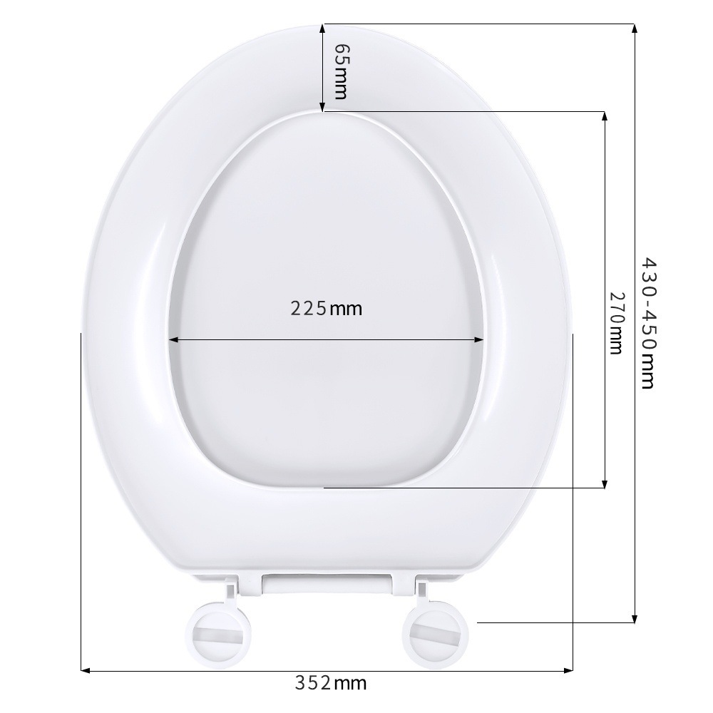 Home Bathroom Fittings - Verstärkter Soft-Close Toilettensitzdeckel Universeller Ersatzdeckel aus
