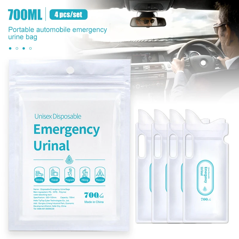 Home Bathroom With Urinal - 4pcs 700ml Auto Urin beutel Notfall