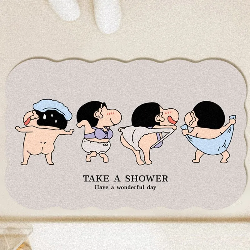 Home Bathroom Floor Mats - Cartoon niedlichen Buntstift Shin-Chan Home Bad