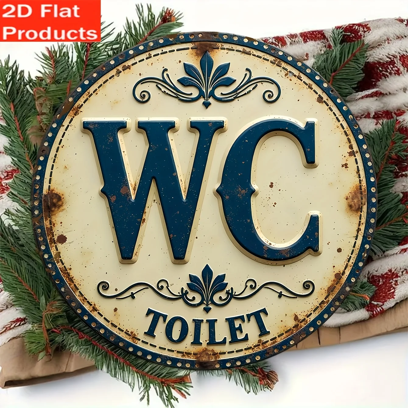 Home Of The Year Bathroom - Retro-Badezimmerschild aus Holz, geeignet für Zuhause,