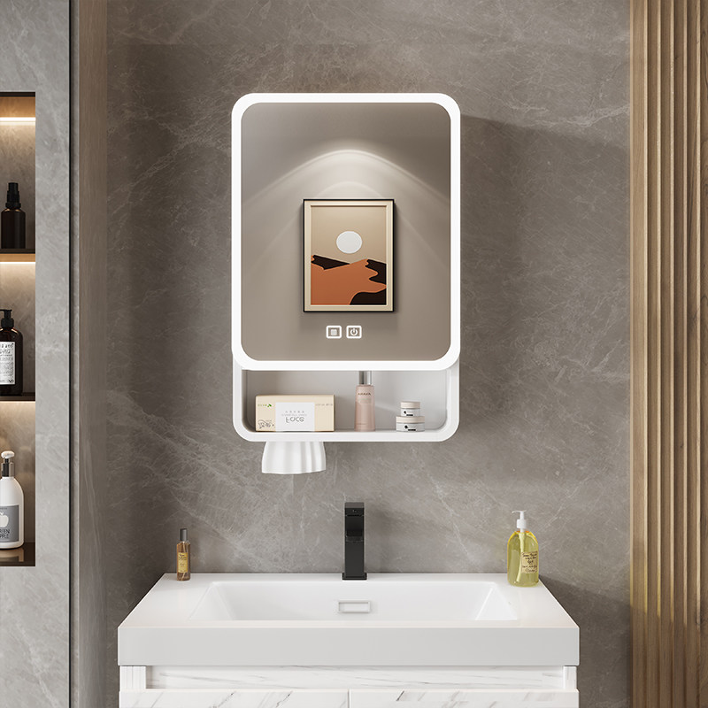 Home Bathroom Shelf - Organizer, Spiegel, Badezimmerschrank, Aufbewahrungsregale, Papierdekorationen, Hautpflegeschrank,
