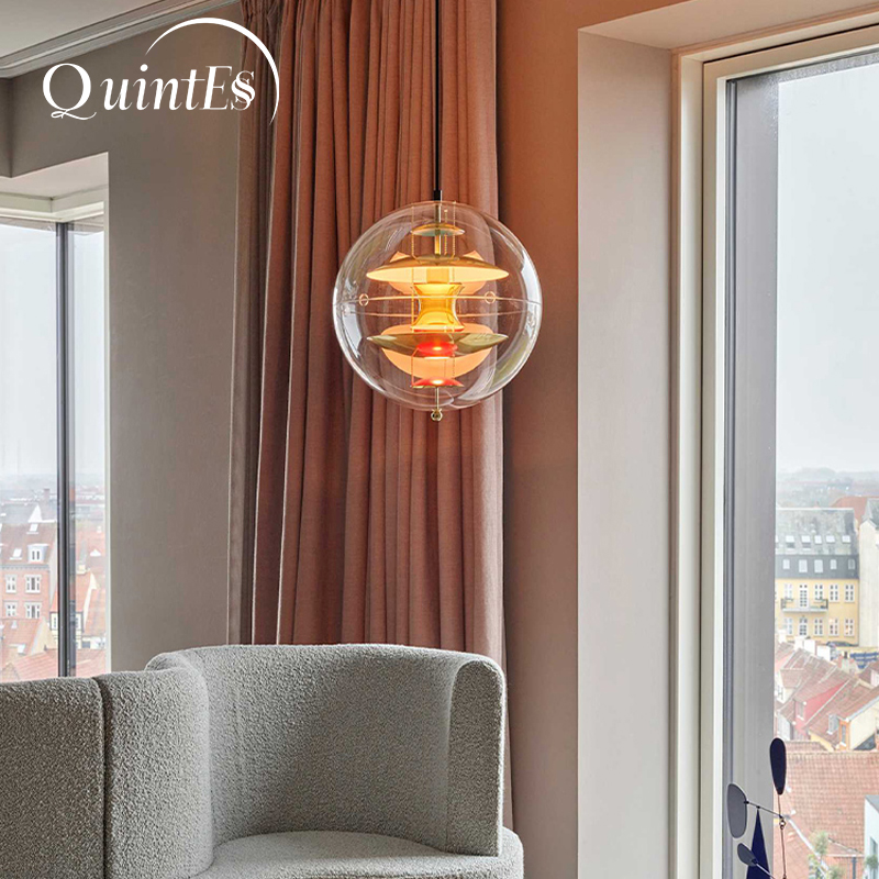 Home Of The Year Bathroom - Moderne Nordische Dänische LED-Pendelleuchte Glas-Kreis-Planeten-Kronleuchter Heim-Raumdekoration