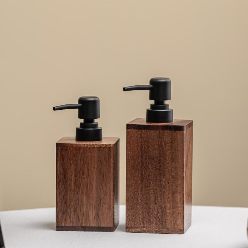 Jet Home Bathroom Accessories - Luxuriöser Holz-Seifenspender für Handdesinfektionsmittel & Lotion