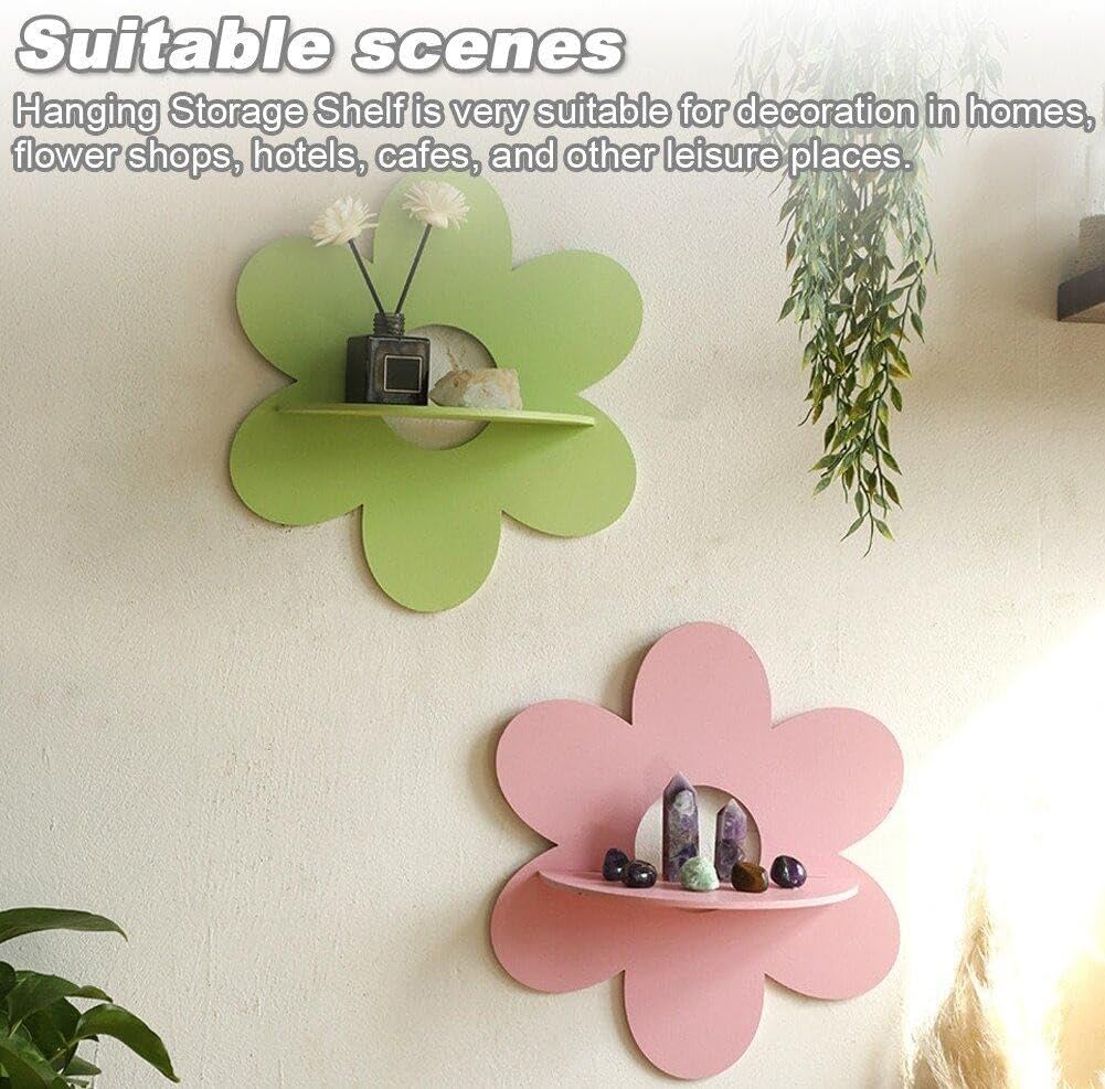Home Bathroom Shelf - Blumenförmiger Wandhalter aus Holz, Wandkunst, Wanddekoration,
