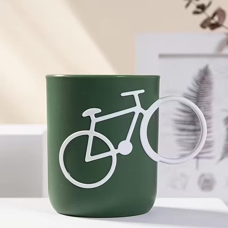 Jet Home Bathroom Accessories - 1 kreativer Mundwasserbecher, Paar-Fahrradlenker, Zahnbürstenbecher, Gesichtswaschbecher,