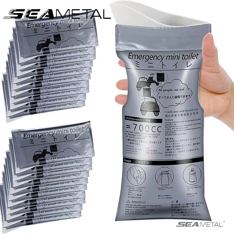 Home Bathroom With Urinal - SEAMETAL 4 Stück Auto-Notfall-Urinbeutel, 700 ml,