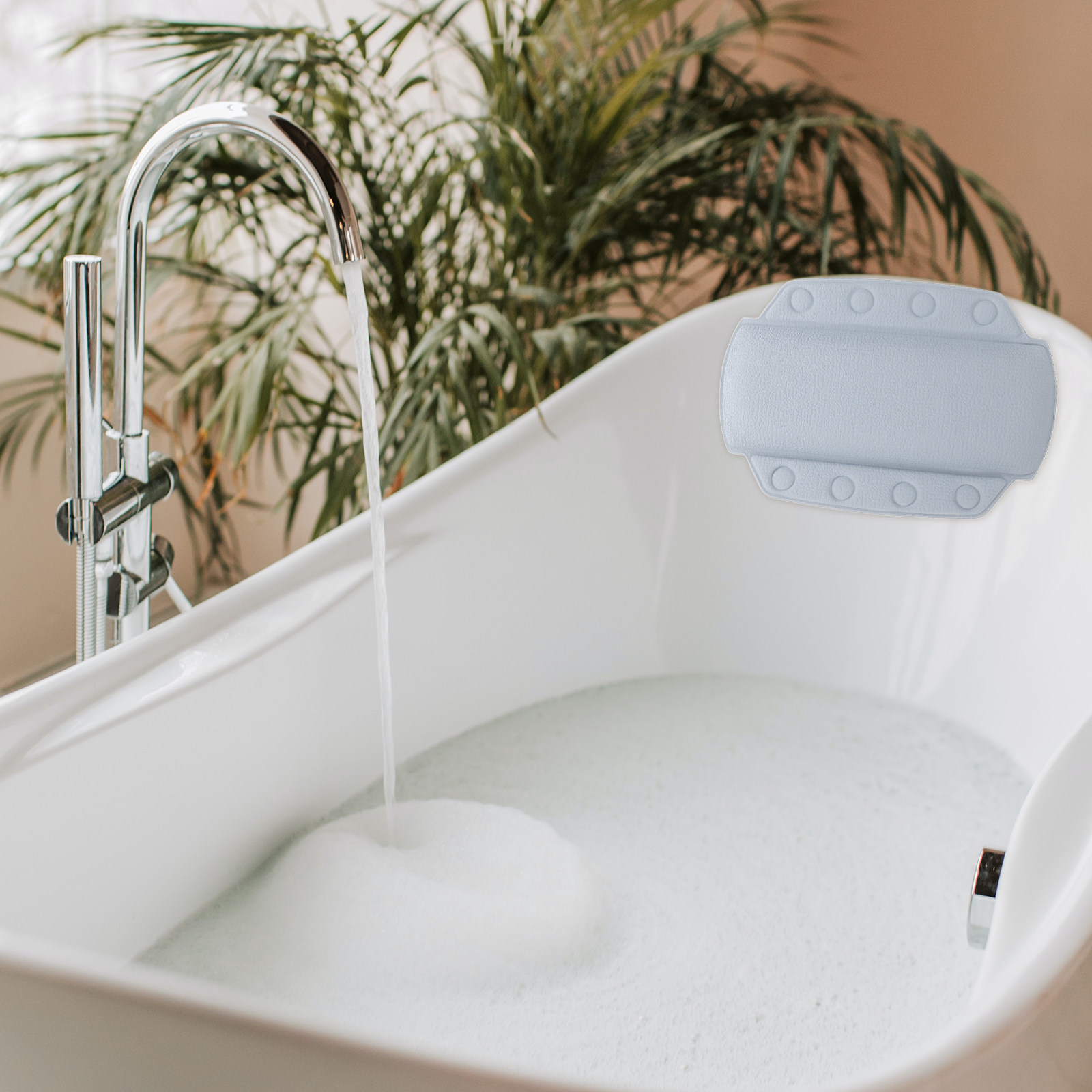 Home Bathroom Spa - Badewannenkissen mit Saugnäpfen Ergonomisches Kopf- und