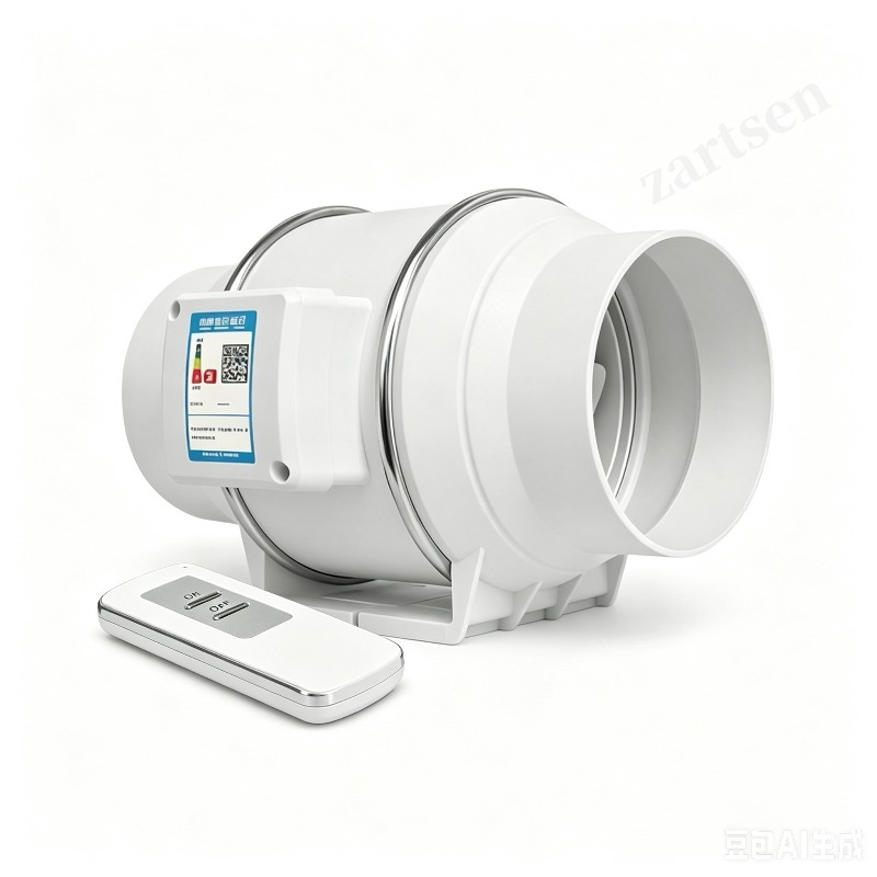 Home Bathroom Exhaust Fan - Abluftventilator für Zuhause, Geräuscharmer Inline-Rohrventilator, 220V