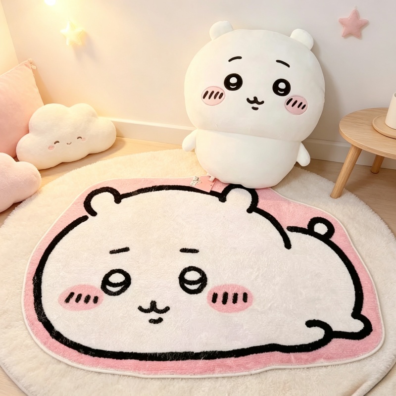Home Bathroom Floor Mats - Chiikawa Cartoon Teppich Anime Hachiware Usagi