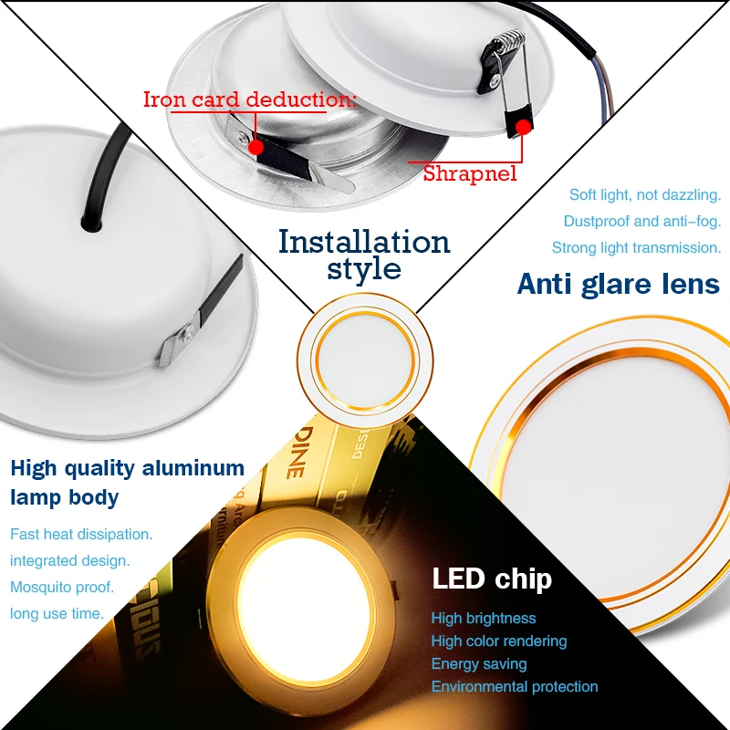 10 teile/los Led Downlight AC  – Home Of The Year Bathroom Bewertung und Preis