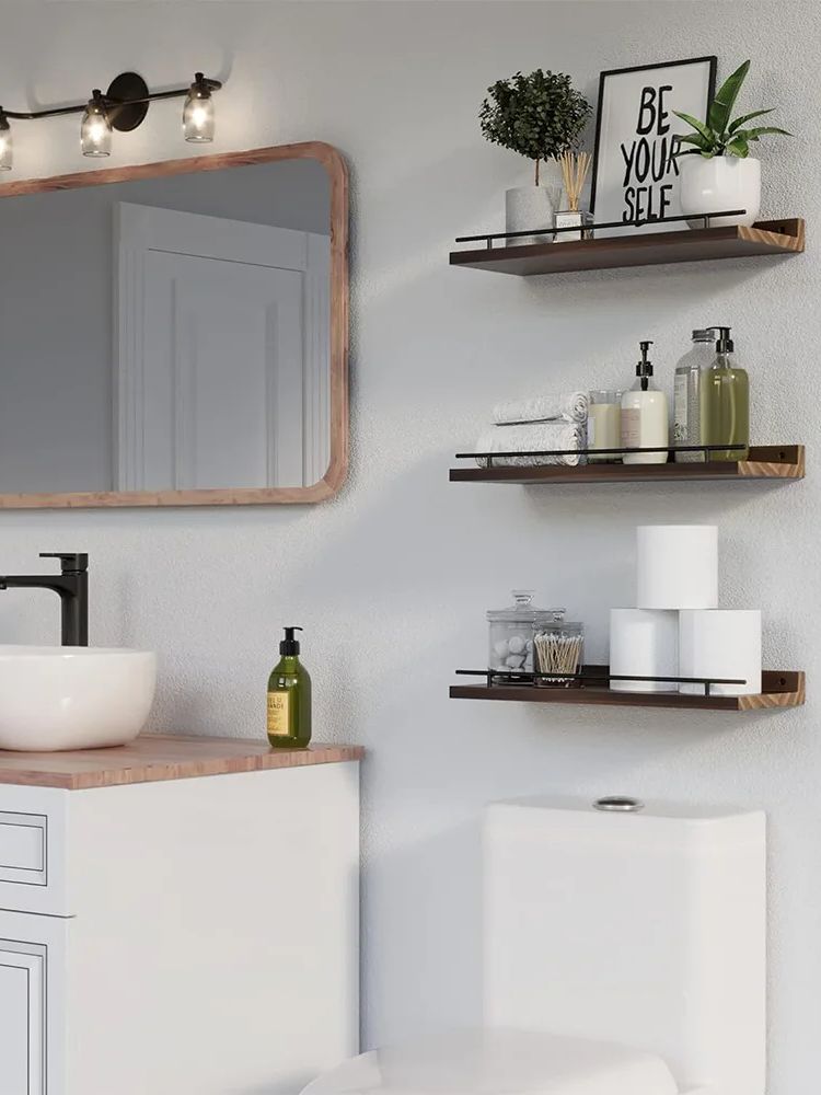 Holz Lagerregal Badezimmer Küc – Home Bathroom Shelf Bewertung und Preis