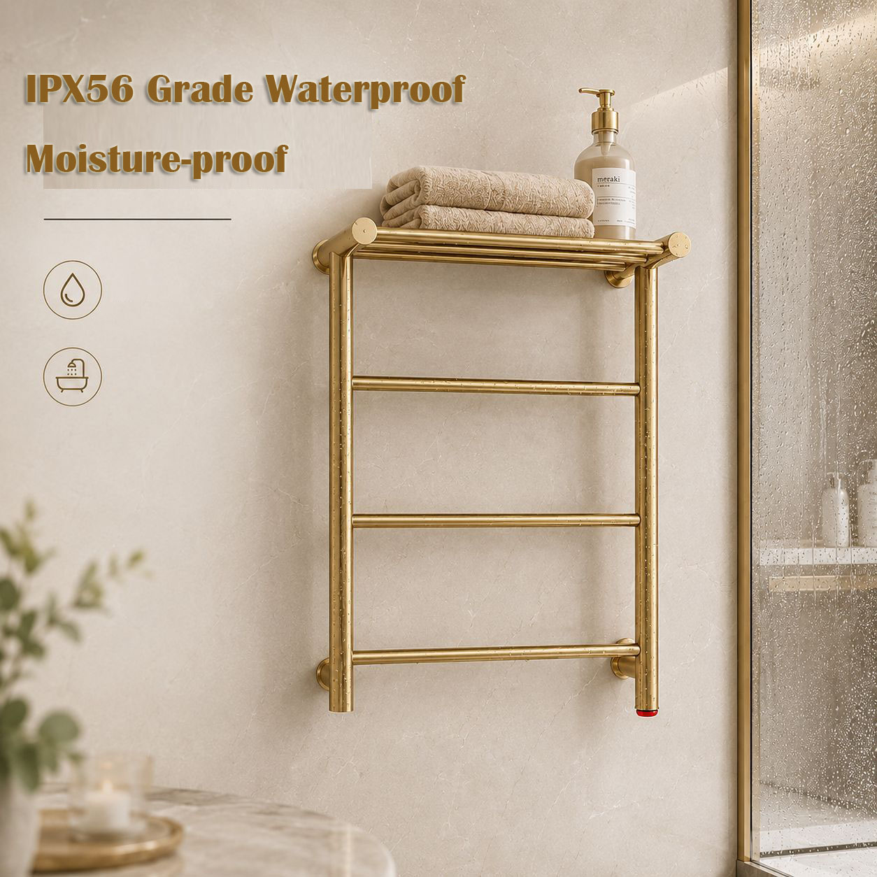 2026 Neuer Goldener Wandmontie – Home Bathroom Shelf Bewertung und Preis