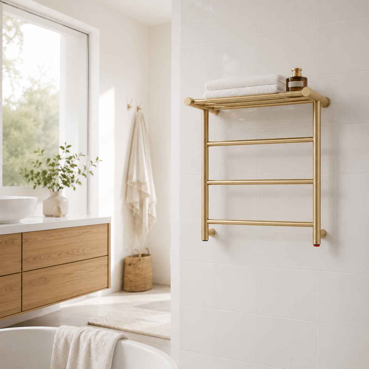 2026 Neuer Goldener Wandmontie – Home Bathroom Shelf Bewertung und Preis