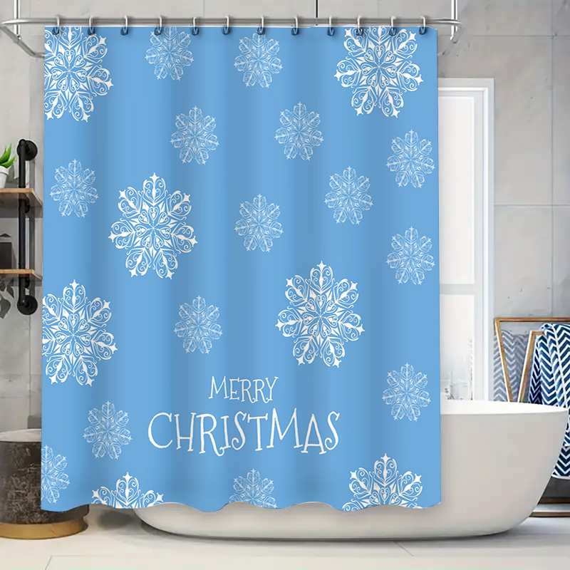 Weihnachts-Duschvorhang, Schne – Home Bathroom Ideas Bewertung und Preis