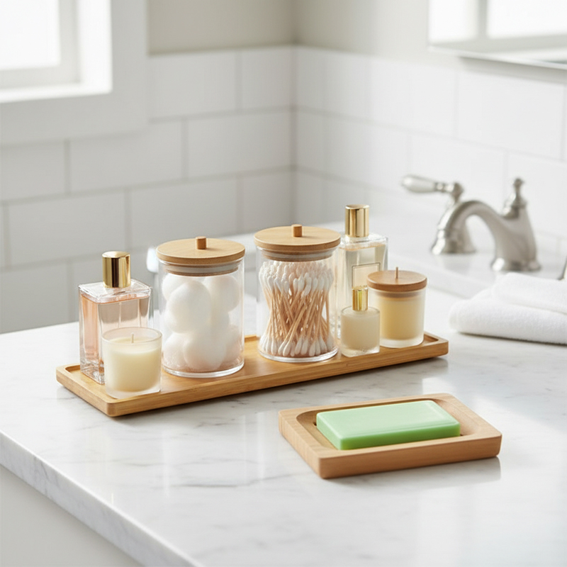 Badezimmer-Zubehör-Set aus Bam – Zara Home Bathroom Set Bewertung und Preis