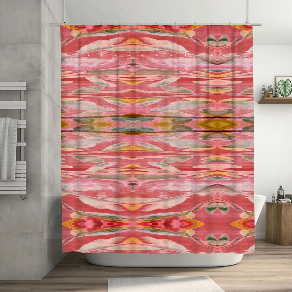 Abstrakter Aquarell-Duschvorha – Home Bathroom Design Ideas Bewertung und Preis