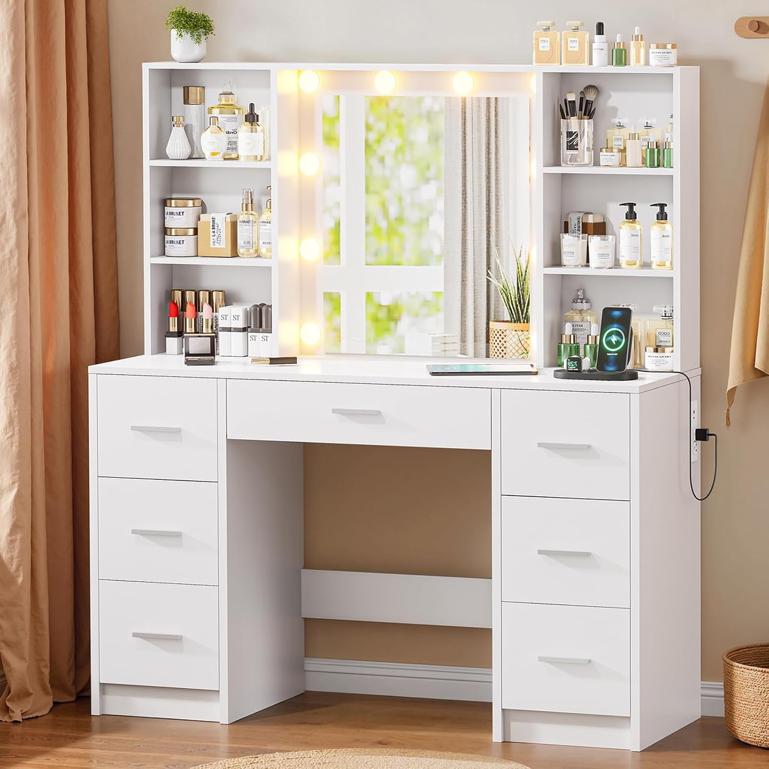 Großer Schminktisch mit LED-Sp – Home Outlet Bathroom Vanity Bewertung und Preis