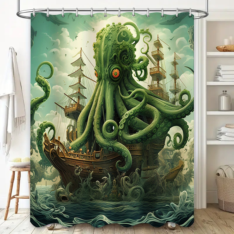 Oktopus Schiff Duschvorhang Su – Home Bathroom Ideas Bewertung und Preis