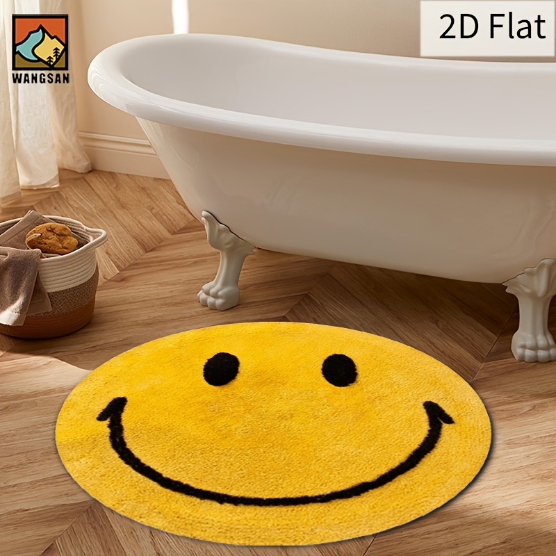 2D Runder Flanell-Teppich Smil – Home Bathroom Floor Mats Bewertung und Preis