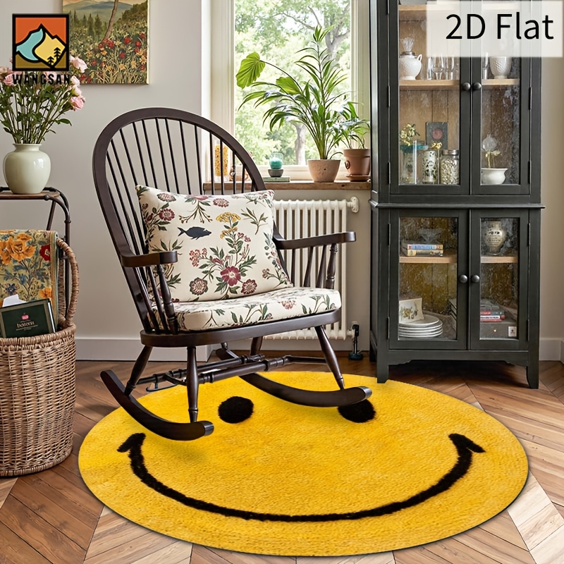 2D Runder Flanell-Teppich Smil – Home Bathroom Floor Mats Bewertung und Preis