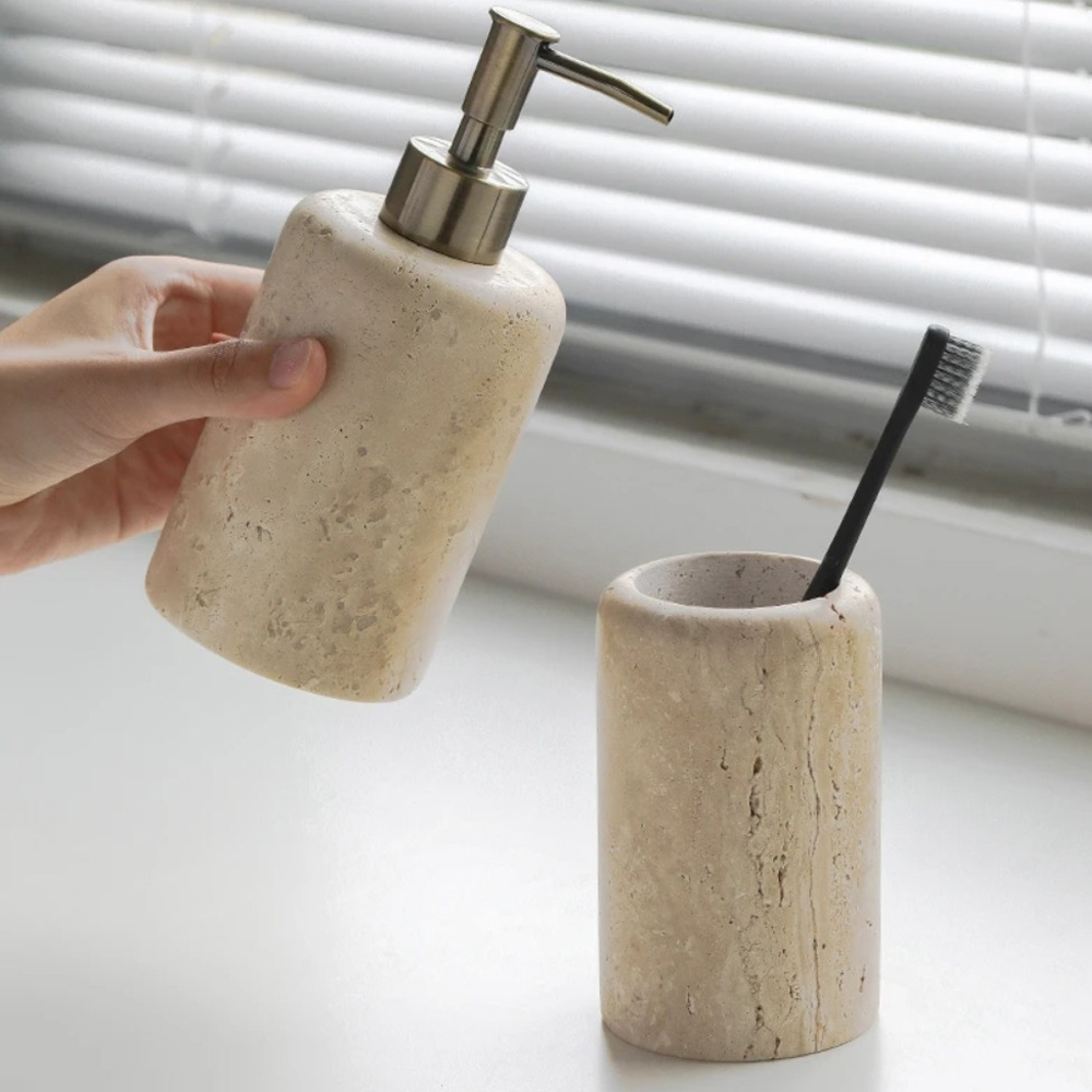 Nordic Cave Stone Badezimmer-S – Zara Home Bathroom Set Bewertung und Preis