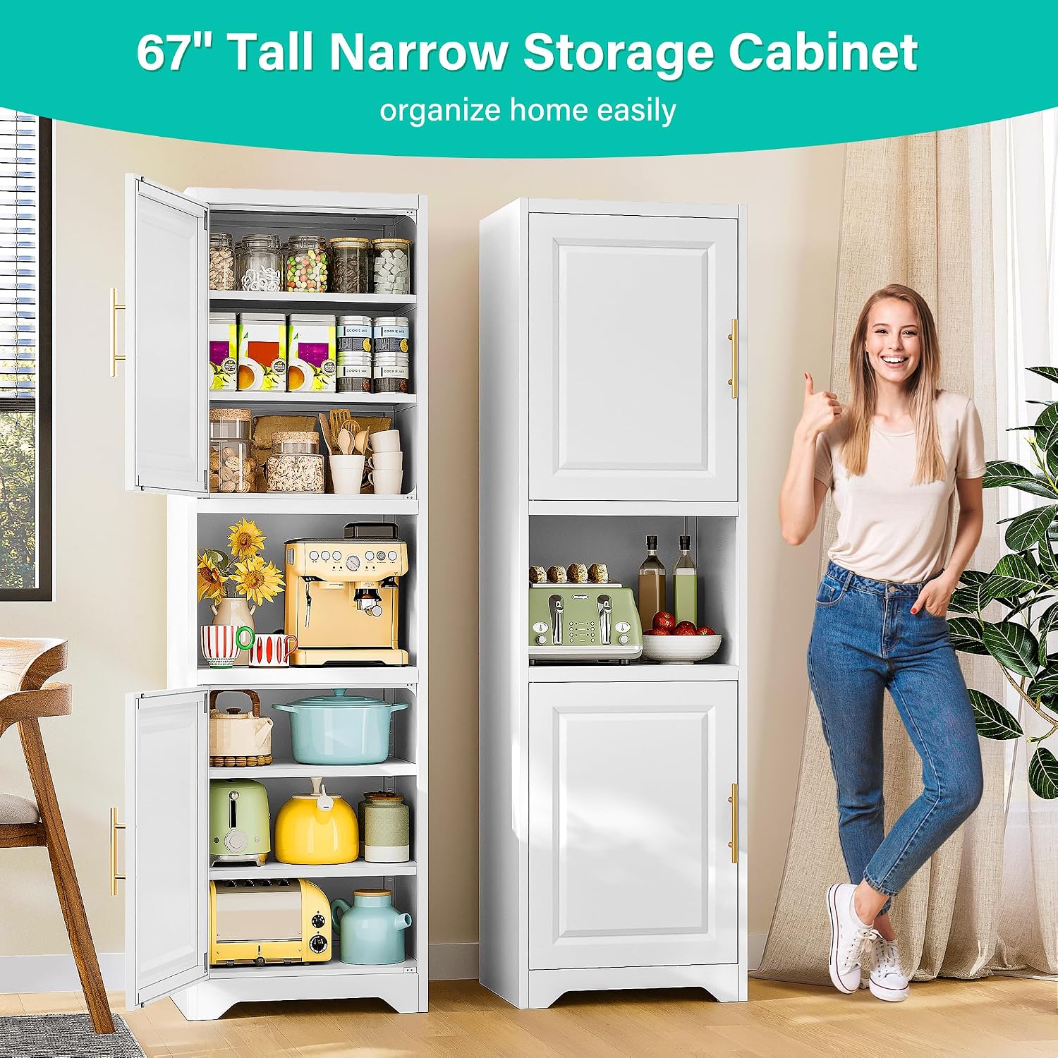 67 Zoll hoher, schmaler Aufbew – Home Bathroom Shelf Bewertung und Preis