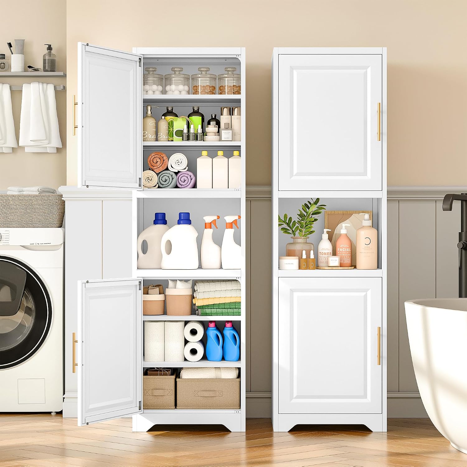 67 Zoll hoher, schmaler Aufbew – Home Bathroom Shelf Bewertung und Preis