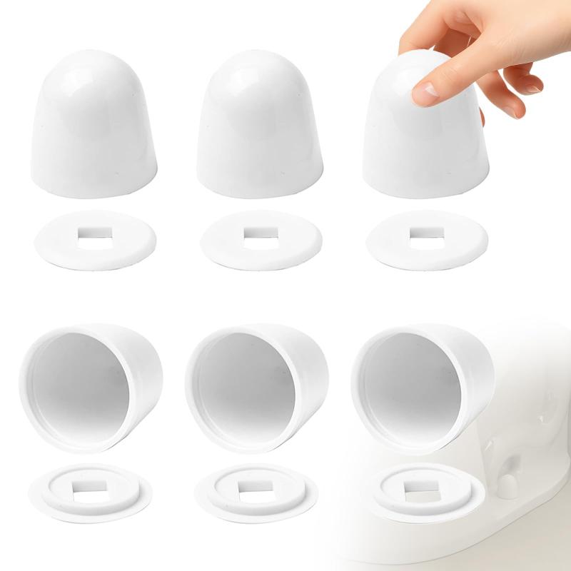 6 Stück weiße WC-Bolzenkappen  – Jet Home Bathroom Accessories Bewertung und Preis