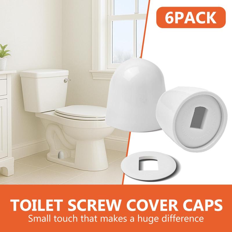 6 Stück weiße WC-Bolzenkappen  – Jet Home Bathroom Accessories Bewertung und Preis