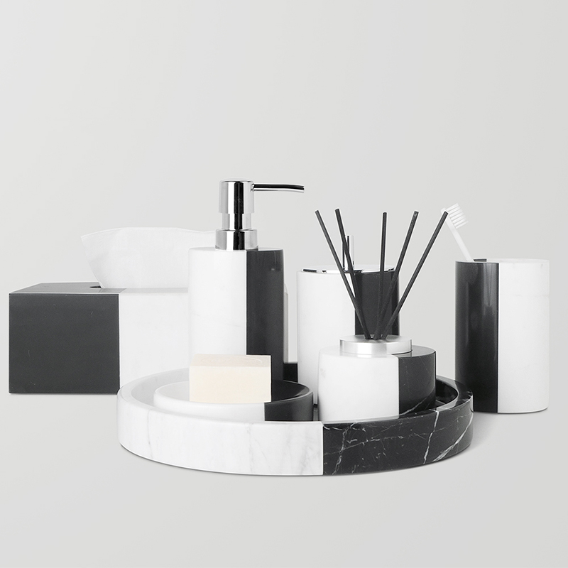 Schwarz und Weiß Natürliche Ma – Zara Home Bathroom Set Bewertung und Preis