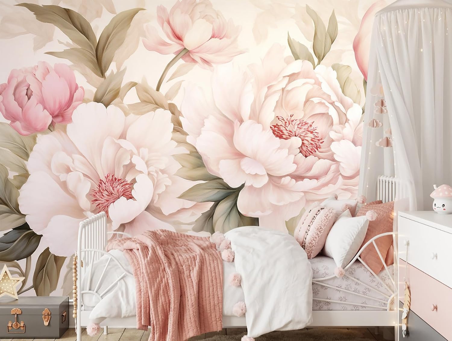 Elegante Pfingstrosen-Blumen-W – Home Bathroom Vanity Bewertung und Preis