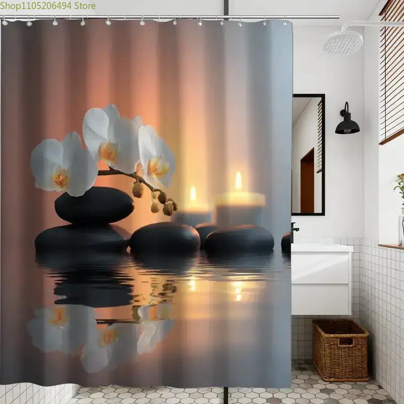Duschvorhang mit Zen-Orchideen – Home Bathroom Spa Ideas Bewertung und Preis