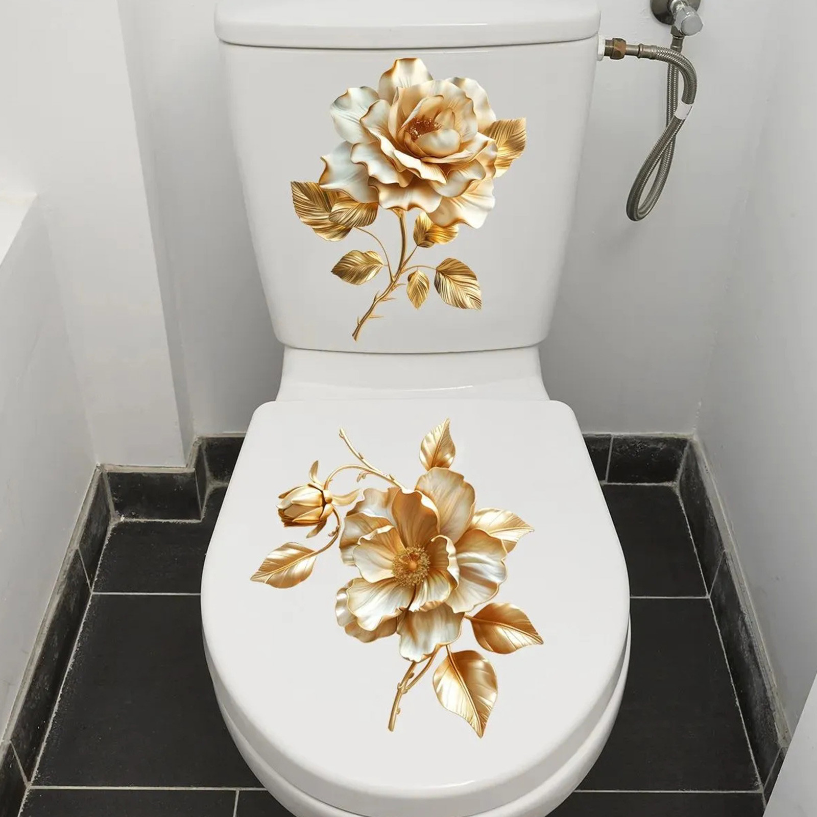 2 Stück florale Toilettenaufkl – Home Of The Year Bathroom Bewertung und Preis