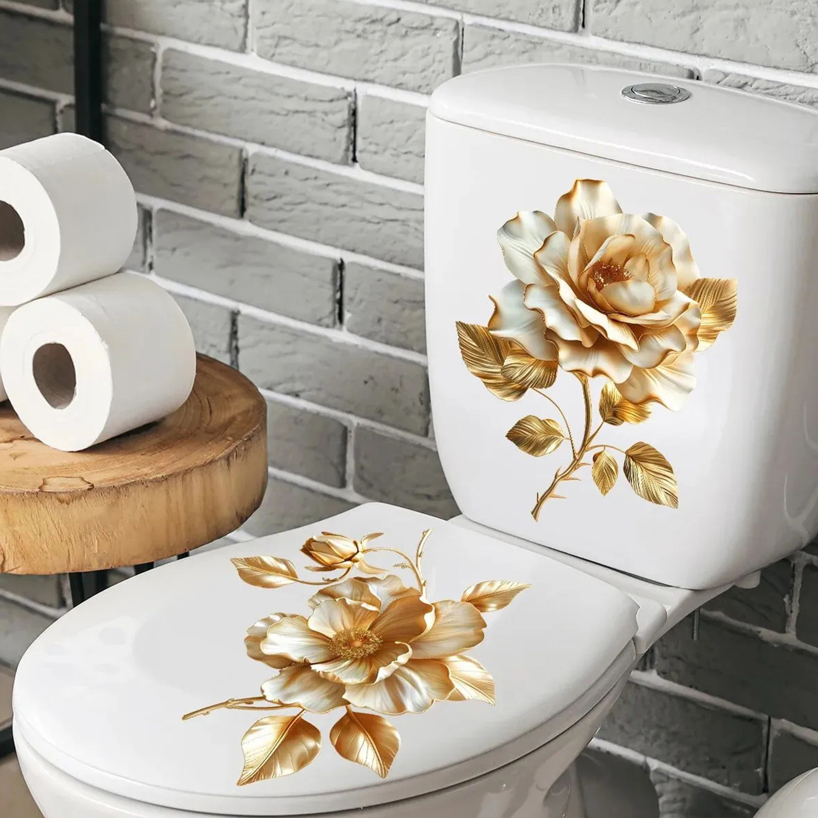 2 Stück florale Toilettenaufkl – Home Of The Year Bathroom Bewertung und Preis